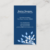 Carte De Visite Nature bleue élégante (Dos)