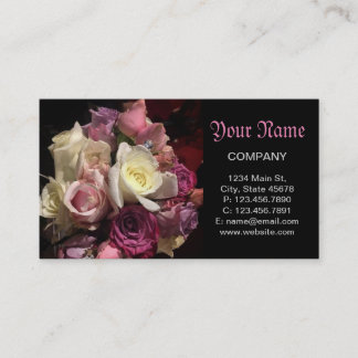 Carte De Visite nature bohème bordeaux et roses roses roses rousse