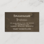 Carte De Visite Nature Brown foncée Planches en bois rustique Barq (Dos)