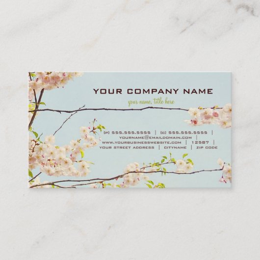 Carte De Visite Nature de floraison (Devant)