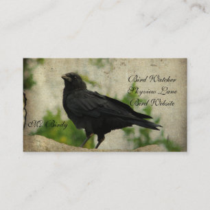 Carte De Visite Nature De L'Oiseau Noir