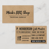 Carte De Visite Nature | Disposition | BBQ (Devant / Derrière)