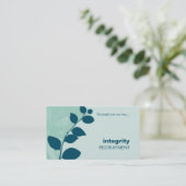 CARTE DE VISITE nature feuillage silhouette menthe (Debout devant)