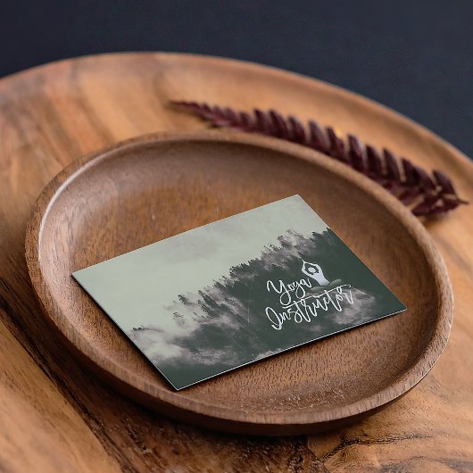 Carte De Visite Nature Forêt de Méditation Yoga instructeur Script