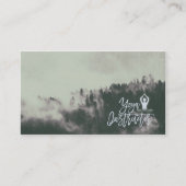 Carte De Visite Nature Forêt de Méditation Yoga instructeur Script (Devant)