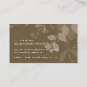 Carte De Visite NATURE MODERNE feuillage botanique feuille brun ja (Dos)