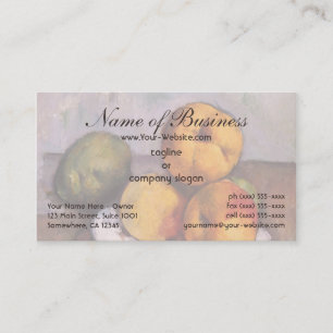 Carte De Visite Nature morte, coings, pommes, poires de Paul Cézan