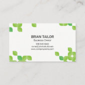 Carte De Visite Nature | Motif feuille (Dos)