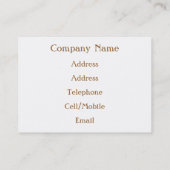 CARTE DE VISITE NATURE OCÉAN BLEU (Dos)