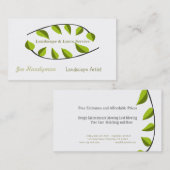 Carte De Visite Nature Paysage Profession Cercles verts (Devant / Derrière)