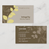 CARTE DE VISITE nature silhouette brun jaune (Devant / Derrière)