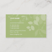 CARTE DE VISITE nature silhouette vert pourpre (Dos)