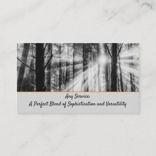 Carte De Visite Nature sociale sophistiquée Image Paysage (Dos)