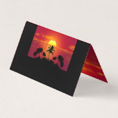 Carte De Visite Nature Sunset Palm (Dos)