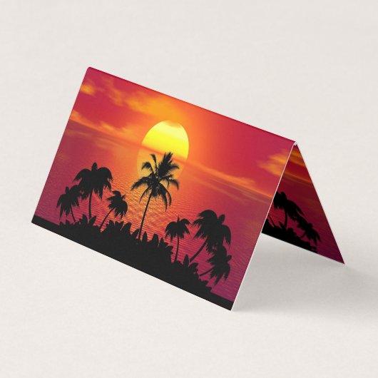Carte De Visite Nature Sunset Palm (Devant)