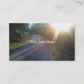 Carte De Visite Nature Woods Path Sun Rays Gris (Dos)