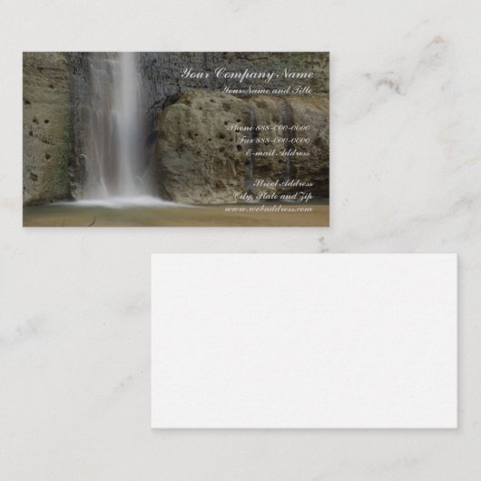 Carte de visite naturel de cascade (Devant / Derrière)