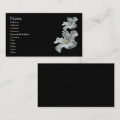 Carte de visite naturel de la fleur d'Hibiscus bla (Devant / Derrière)