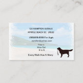 Carte de visite naturel de la plage de Dog Walker/ (Dos)