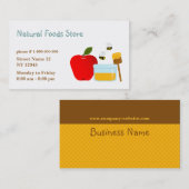 Carte de visite naturel de magasin de nourriture (Devant / Derrière)
