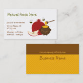 Carte de visite naturel de magasin de nourriture (Devant / Derrière)