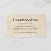 Carte de visite naturel de thérapeute de massage (Dos)