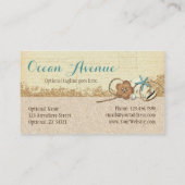 Carte De Visite Nautical Beach Seashing & Sand Ocean Boutique (Dos)