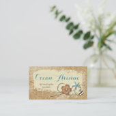 Carte De Visite Nautical Beach Seashing & Sand Ocean Boutique (Debout devant)