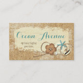 Carte De Visite Nautical Beach Seashing & Sand Ocean Boutique (Devant)