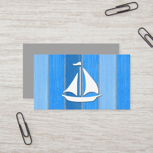 Carte De Visite Nautical themed design (Devant/Arrière en situation)