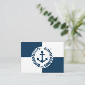 Carte De Visite Nautical themed design (Debout devant)