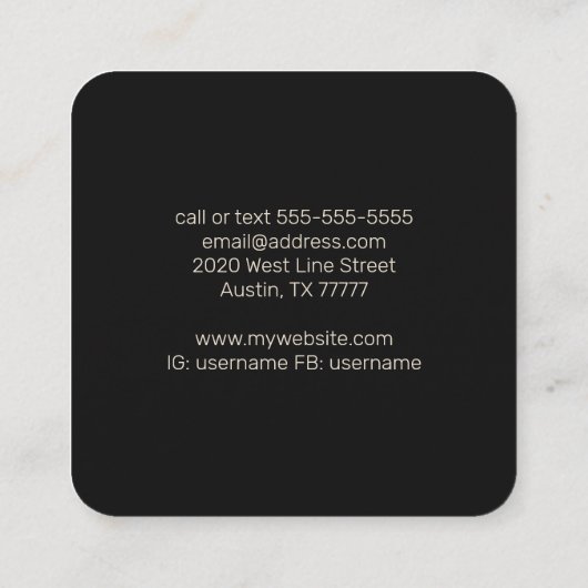 Carte de visite Nautilus Shell (Dos)