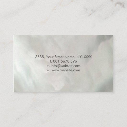 Carte De Visite Nautilus Shell - Abalone et Pearl (Dos)