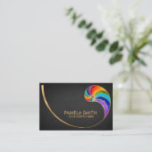 Carte De Visite Nautilus Shell - Aquarelle Chakra couleurs (Debout devant)