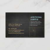 Carte De Visite Nautilus Shell - Aquarelle Chakra couleurs (Dos)