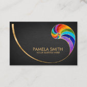 Carte De Visite Nautilus Shell - Aquarelle Chakra couleurs (Devant)