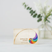 Carte De Visite Nautilus Shell - Aquarelle Chakra couleurs (Debout devant)