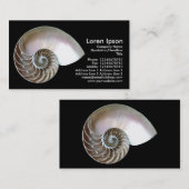 Carte De Visite Nautilus Shell - noir (Devant / Derrière)