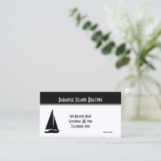 Carte de visite nautique (Debout devant)