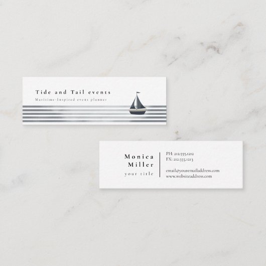 carte de visite nautique (Devant / Derrière)