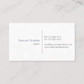 Carte de visite nautique (Dos)