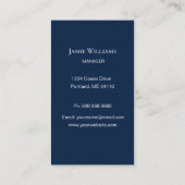 carte de visite nautique Ancre aquarelle (Dos)