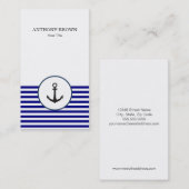 Carte de visite nautique d'Ancre (Devant / Derrière)