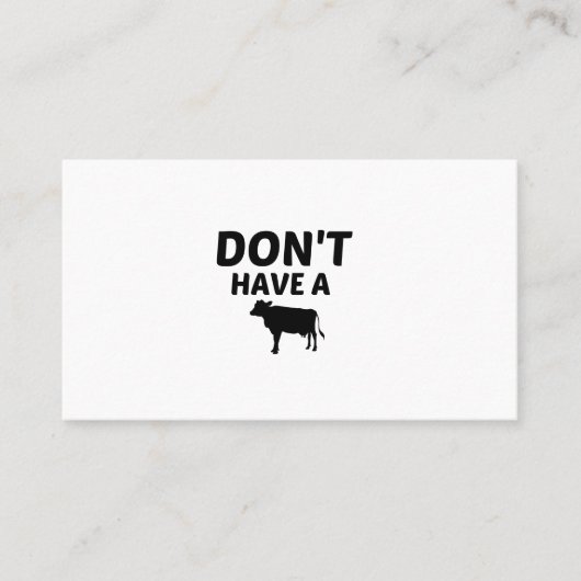 CARTE DE VISITE N'AVEZ PAS DE VACHE (Devant)