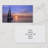 Carte De Visite Navigation au coucher du soleil (Devant / Derrière)