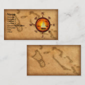 Carte De Visite Navigation de rose de boussole (Devant / Derrière)