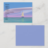 Carte De Visite Navigation du bleu (Devant / Derrière)