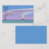 Carte De Visite Navigation du bleu (Devant / Derrière)