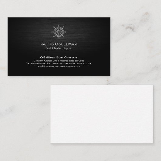 Carte De Visite Navire Bateau Charte Pêche (Devant / Derrière)
