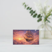 Carte De Visite Navire Céleste à la Tombée du Jour (Debout devant)
